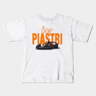 Oscar Piastri Racing Car Kids T-Shirt